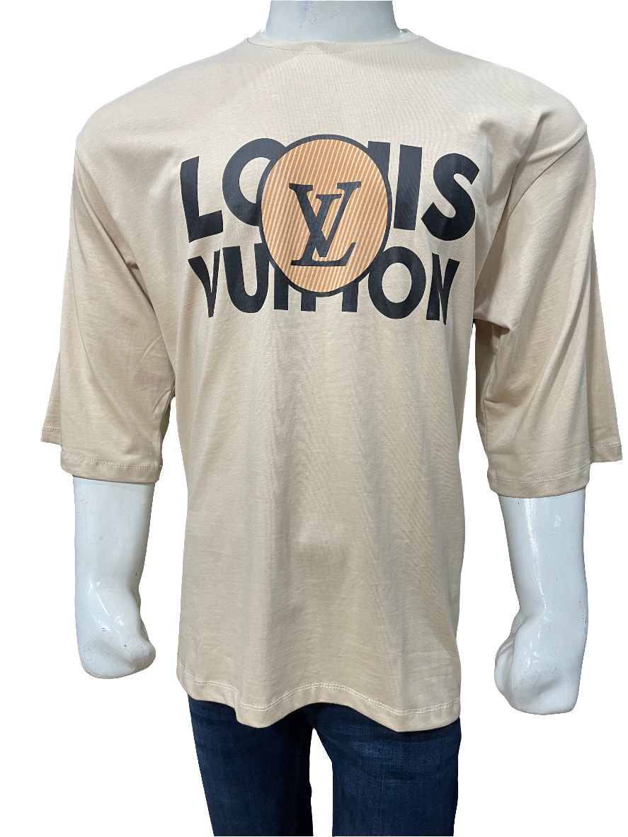 Crew neck T-shirt downshoulder