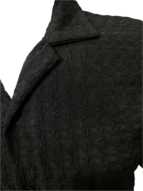 Black Casual Half Sleeve Button-Up Shirt