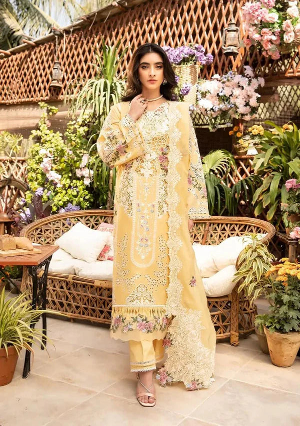 Elaf 3PC Unstitched Luxury Lawn Chikenkari Heavy Embroidered Suit