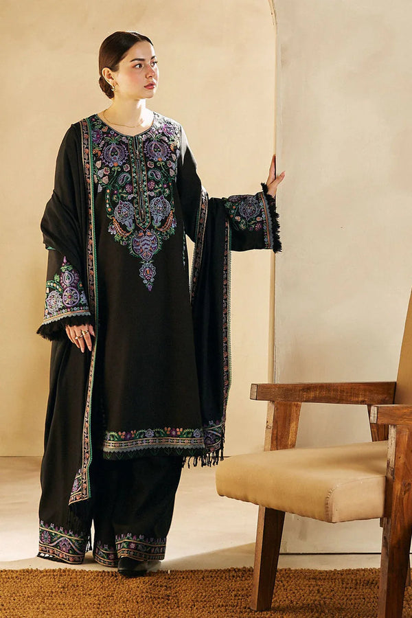 Zara Shahjahan 005 Unstitched Luxury Dhanak Heavy Embroidered 3PC Suit