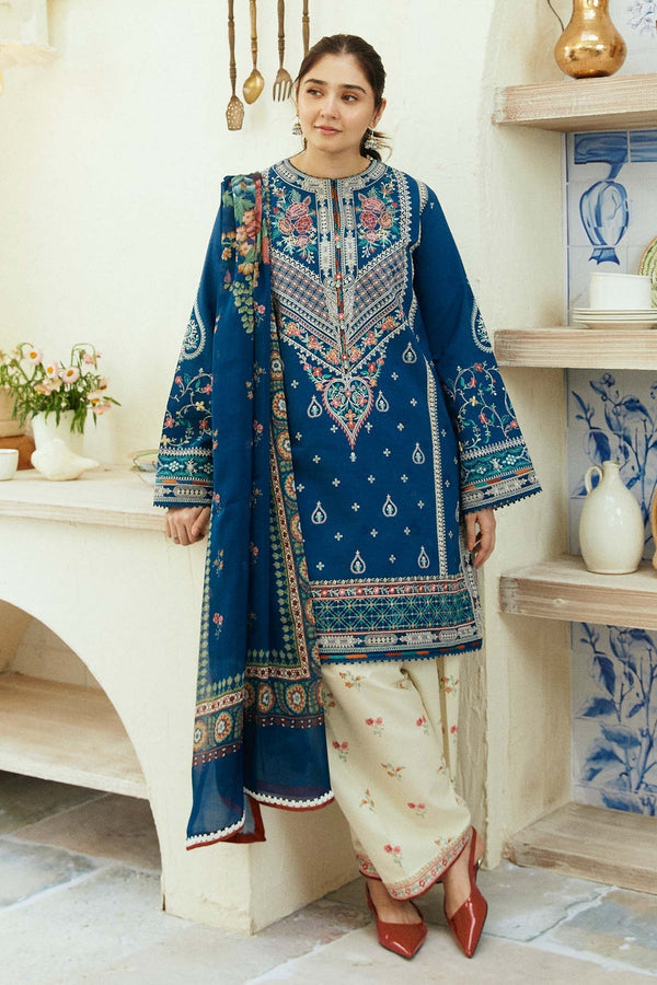 Zara Shahjahan 3PC Unstitched Luxury Lawn Heavy Embroidered Suit