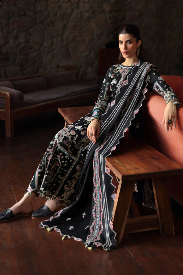 Qalamkar 3PC Unstitched Luxury Lawn Heavy Embroidered Suit