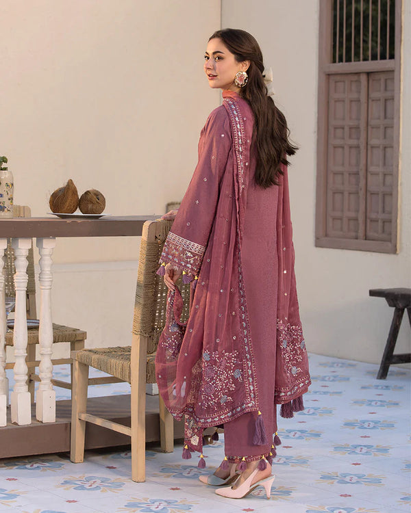Allys 3pc Unstitched Luxury Lawn Sequence & Embroidered Suit