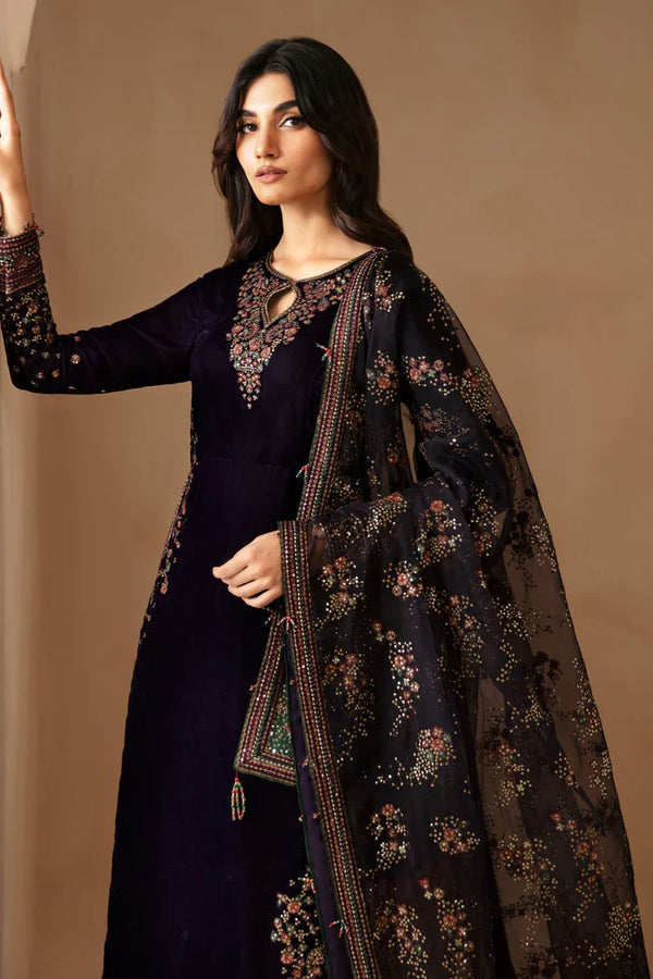 Jazmin 013 Unstitched Luxury Velvet Heavy Embroidered 3PC Suit
