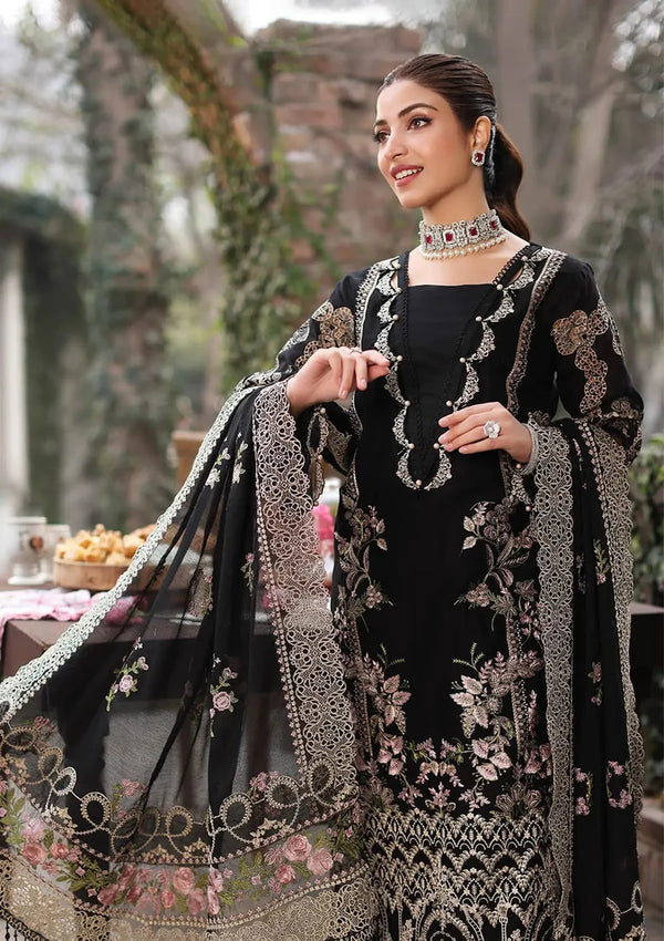 Kahf 001 Unstitched Luxury Dhanak Heavy Embroidered 3PC Suit