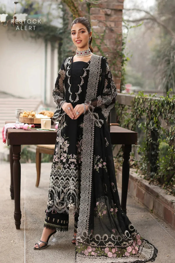 Kahf 001 Unstitched Luxury Dhanak Heavy Embroidered 3PC Suit