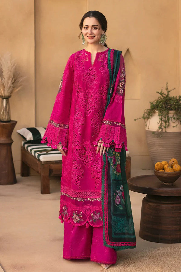 Saira Rizwan 3PC Unstitched Luxury Lawn Chikenkari Heavy Embroidered Suit