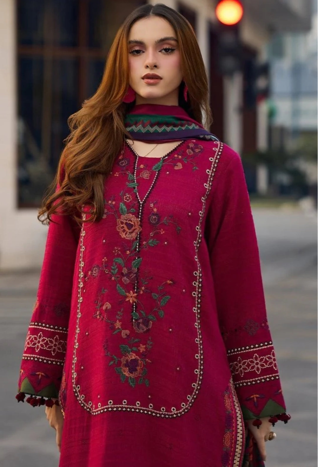 Lawn-3PC Embroidered Shirt with Digital Printed Jacquard Dupatta-5069