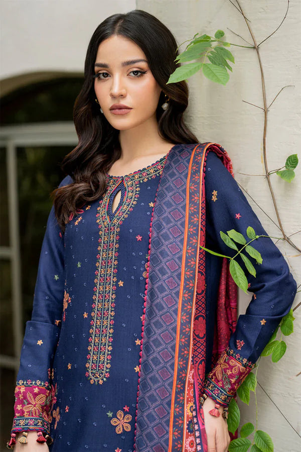 Jazmin 002 Unstitched Luxury Dhanak Heavy Embroidered 3PC Suit