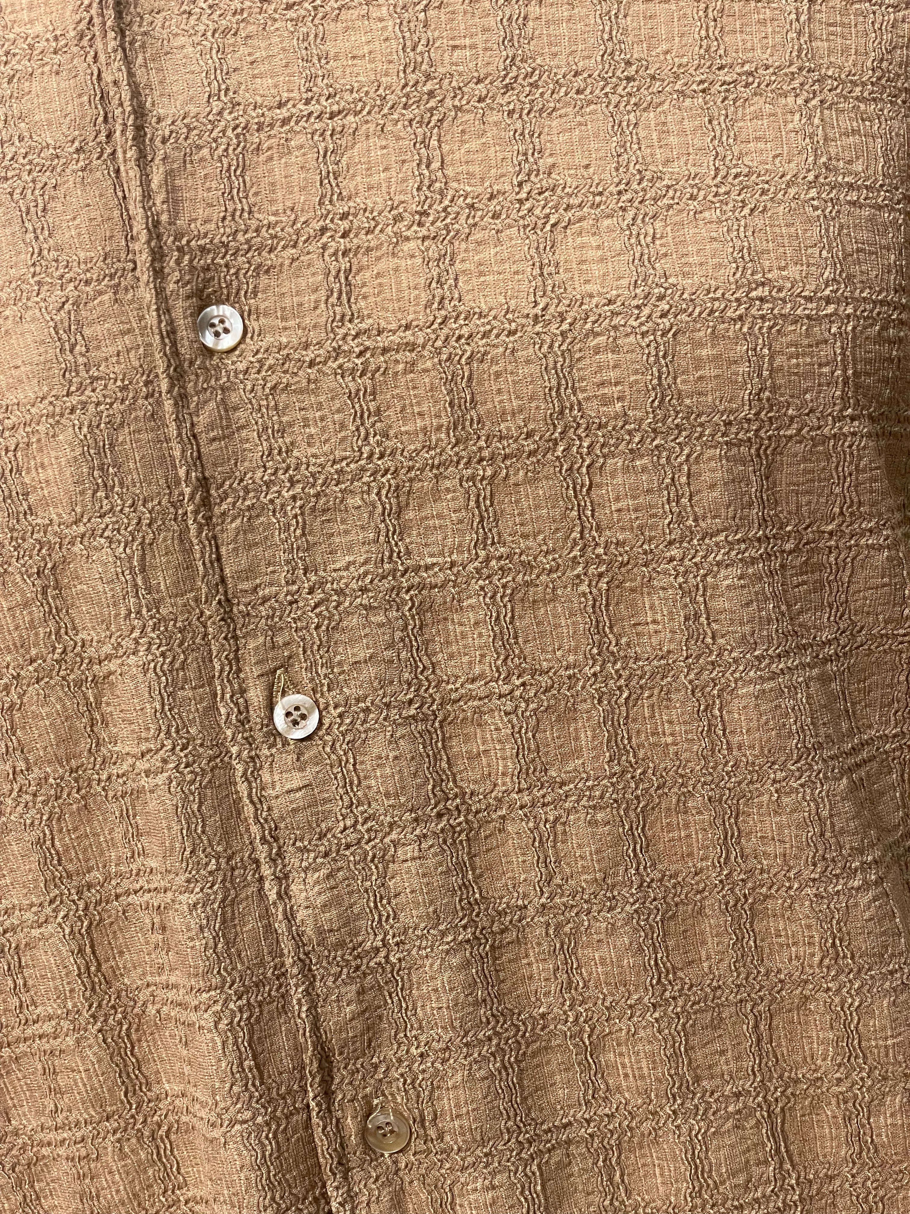 Textured Check Pattern Casual Shirt