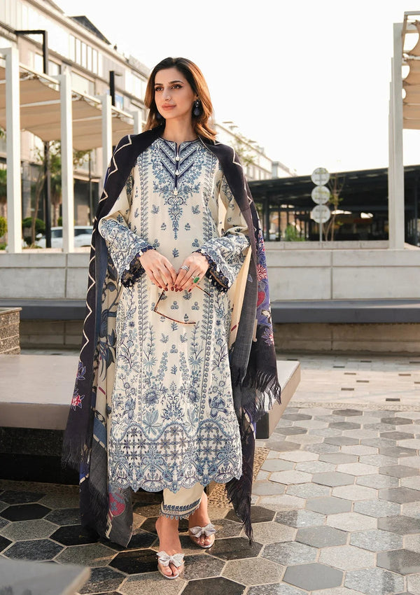 Elaf 3PC Unstitched Luxury Lawn Heavy Embroidered Suit