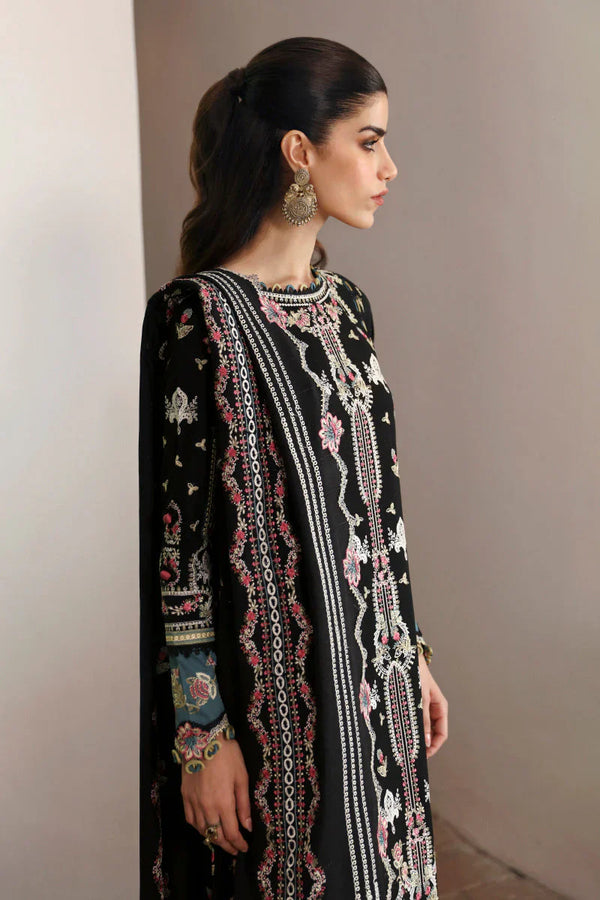 Qalamkar 3PC Unstitched Luxury Lawn Heavy Embroidered Suit